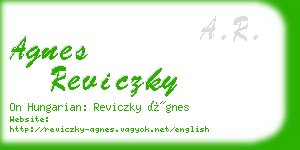 agnes reviczky business card